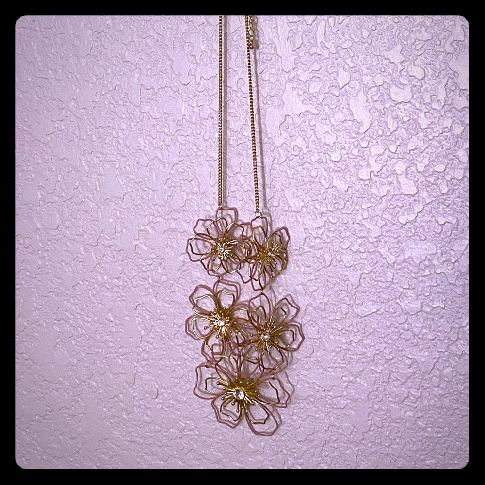 Pink and gold necklace